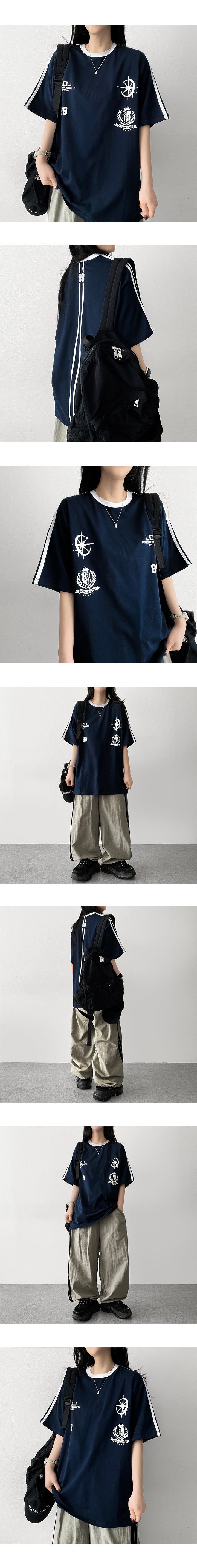 サミット ヘム ストリング トラック ツーライン ナイロン ワイドパンツ