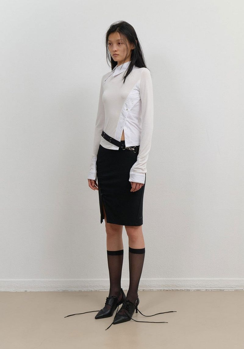 Starcut Jersey Collar Tee / Off White