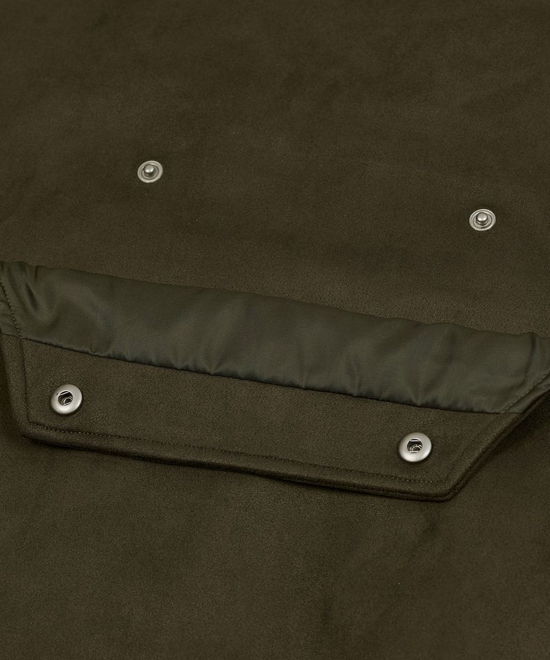 87-STAN025 [Vegan Suede] Multi-pocket Suede Best Khaki