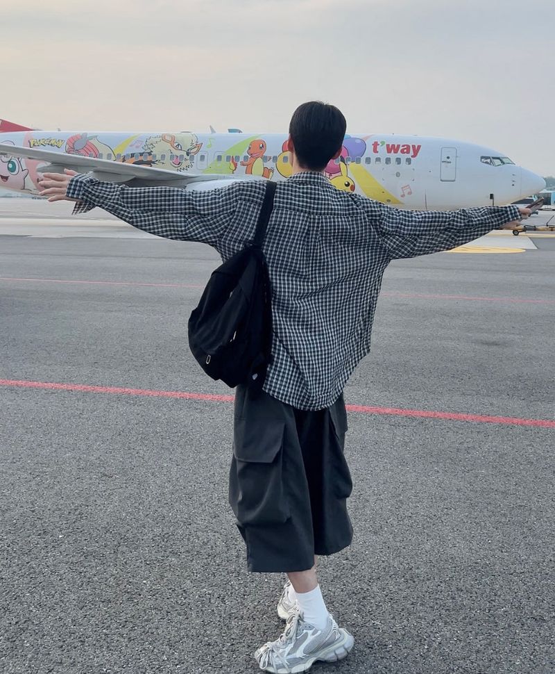 Russ check linen shirts