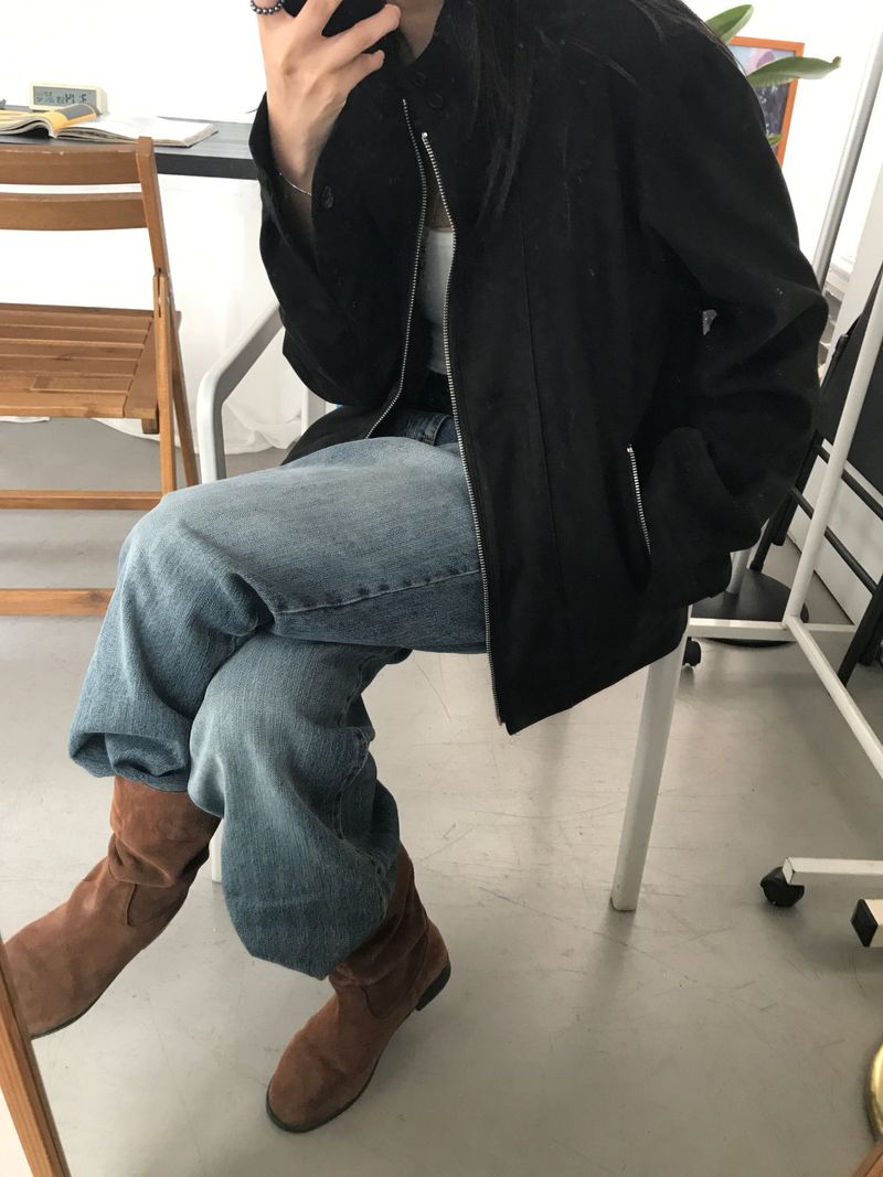 Suede harrington Jacket