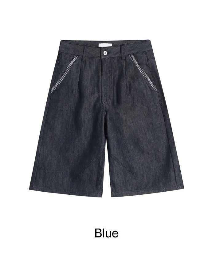Rocky Spider Bermuda Denim Pants