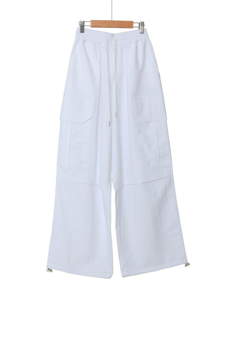 Solid Big Pocket Cargo Pants