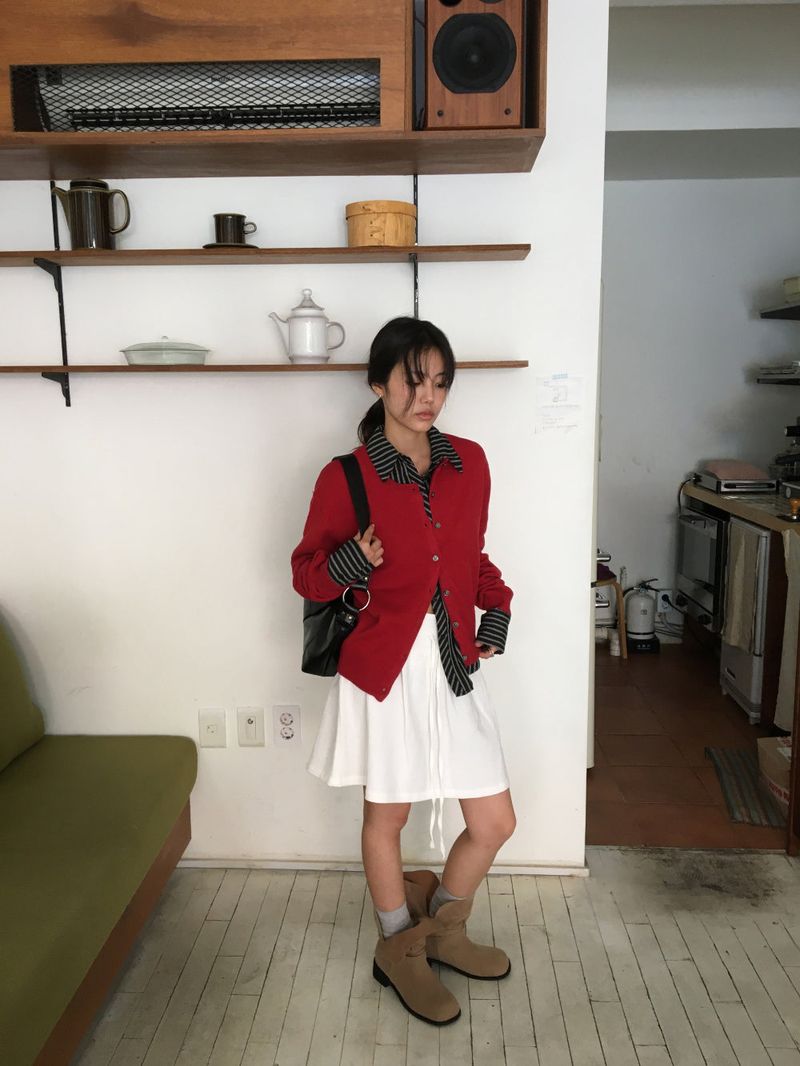 Fine Merino Wool Cardigan (8color)