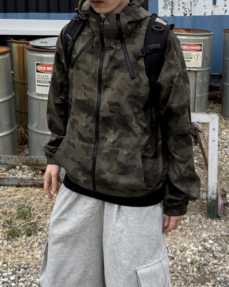 JIIGEUM（ジグム）の「Grow Camo Tech Hood Windbreaker（Jackets/Outerwear）」