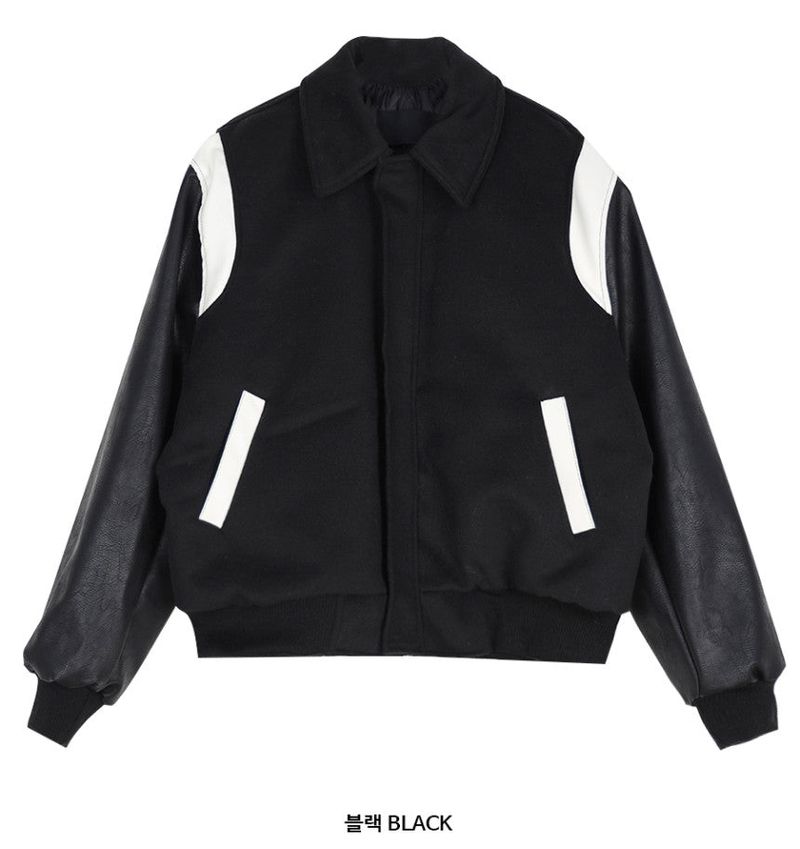 Stadium varsity collar jacket