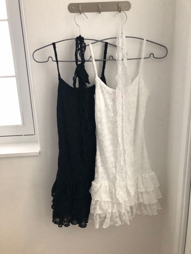 Frill Mini Dress (Tie set)