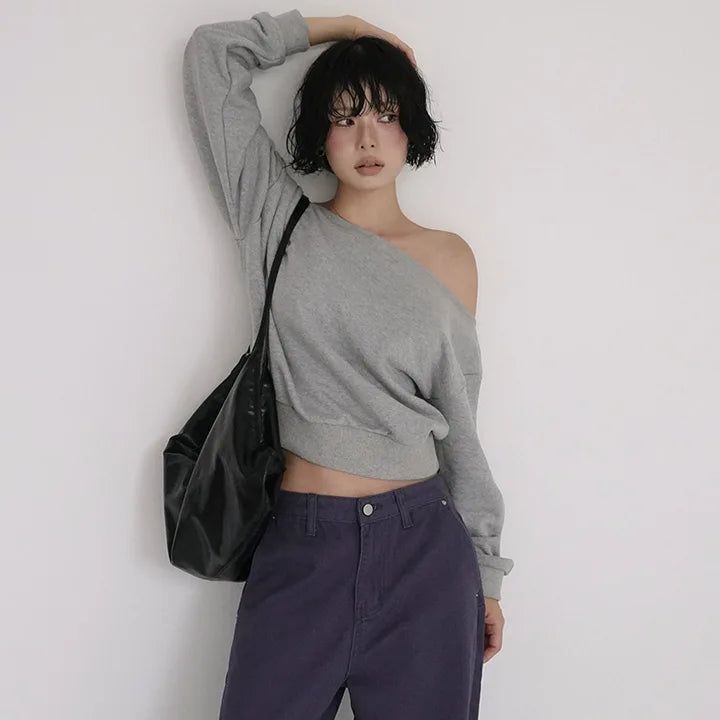 blitti（ブリッティ）の「[Loate]ワンショルダースウェットシャツ-4 colors（トップス）」