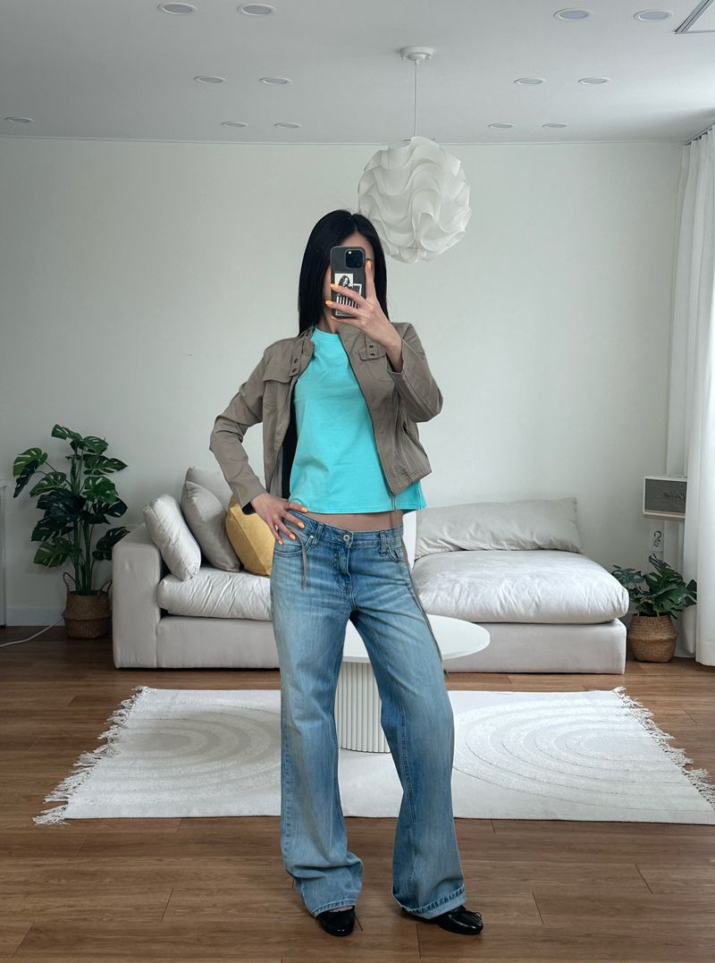y2k slim zip jacket