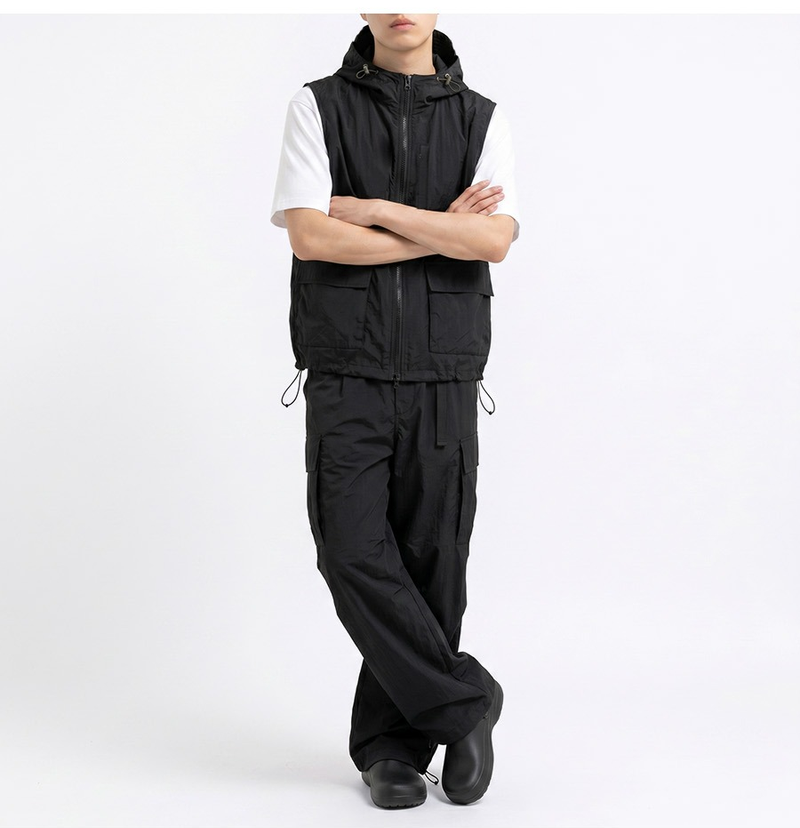 Cool Care Nylon Windbreaker Vest Black