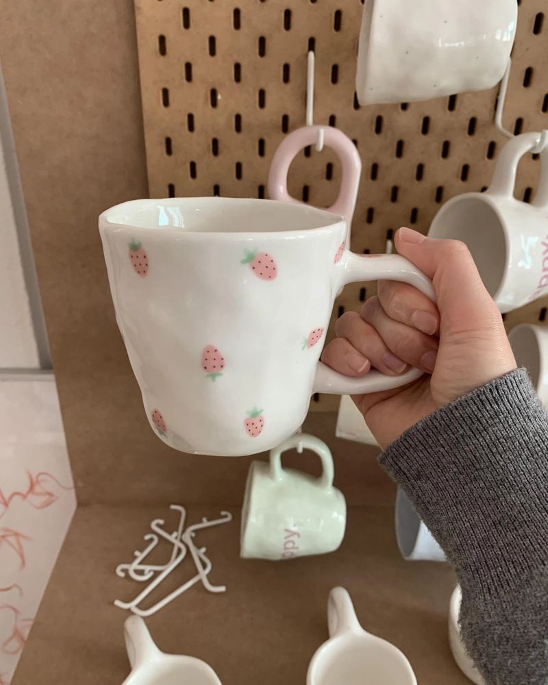 mellow pink berry mug