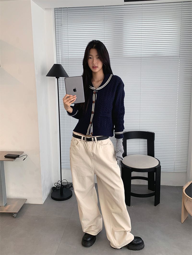 TURN POCKET WIDE COTTON PANTS (2C)