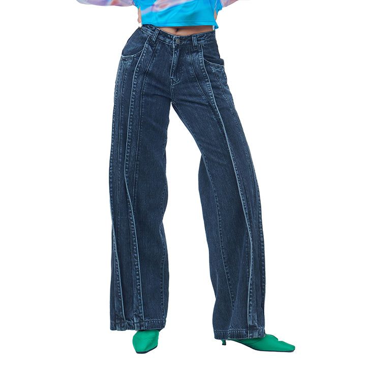 DILETTANTISME（ディレッタンティズム）の「TWIST WING GRAY WIDE DENIM PANTS（Pants）」