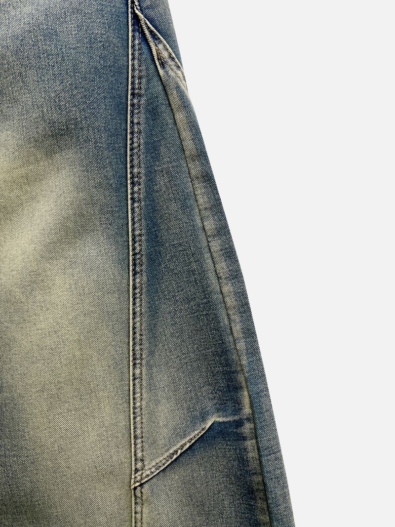 Ete Diagonal Curve Denim Pants 2C