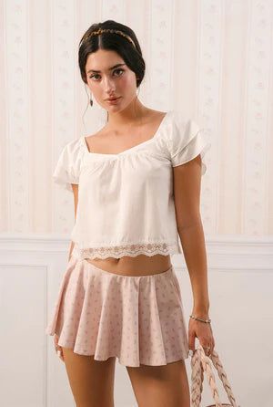 threetimes（スリータイムズ）の「Sorbet top - white（Tops）」