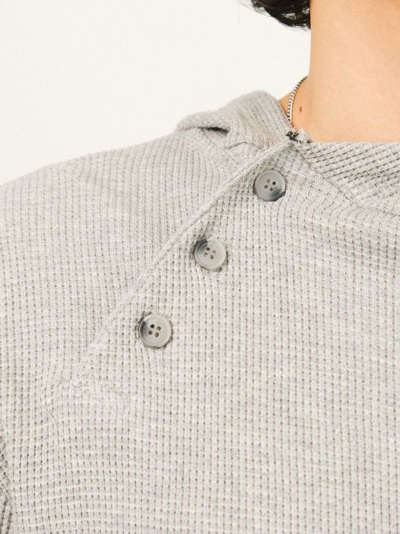 MAIN Waffle Button Hoody Sleeves