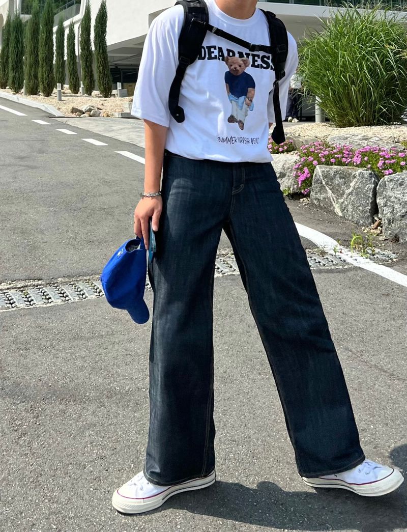 (PREMIUM)STEP BIJO DENIM PANTS(ONE COLOR)