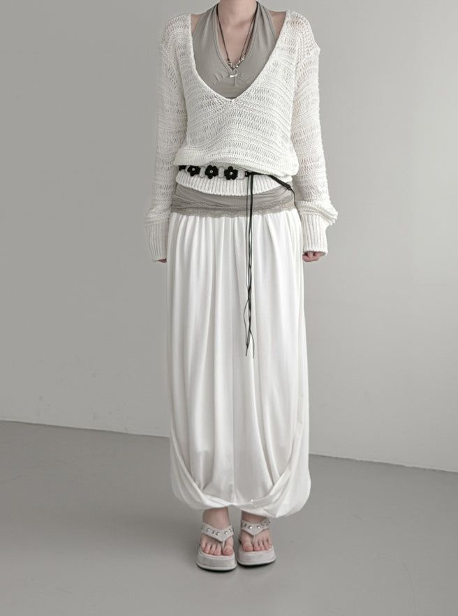 Flobe Deep V-Neck Net Knit