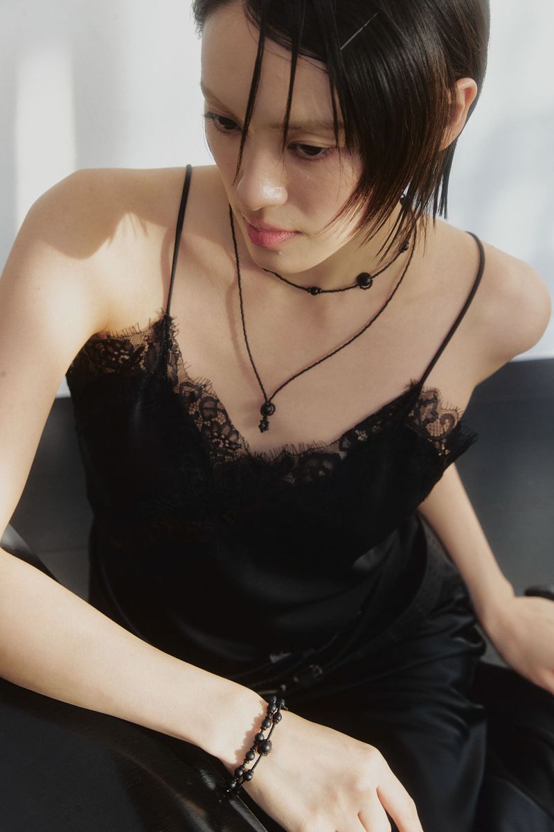 Onyx drop necklace (2 size)