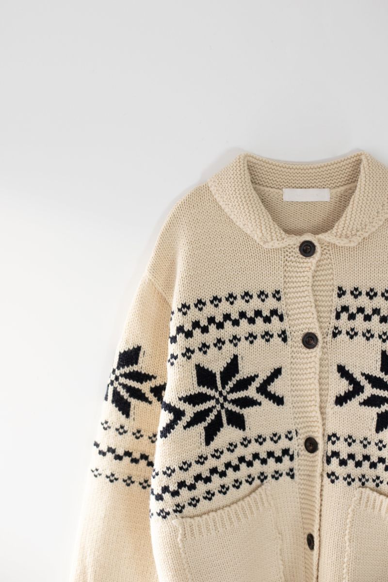 Snow cowichan cardigan (Ivory)