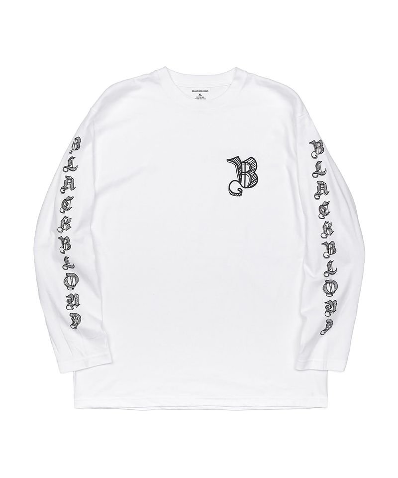 BBDスケッチロゴロングTシャツ(White)