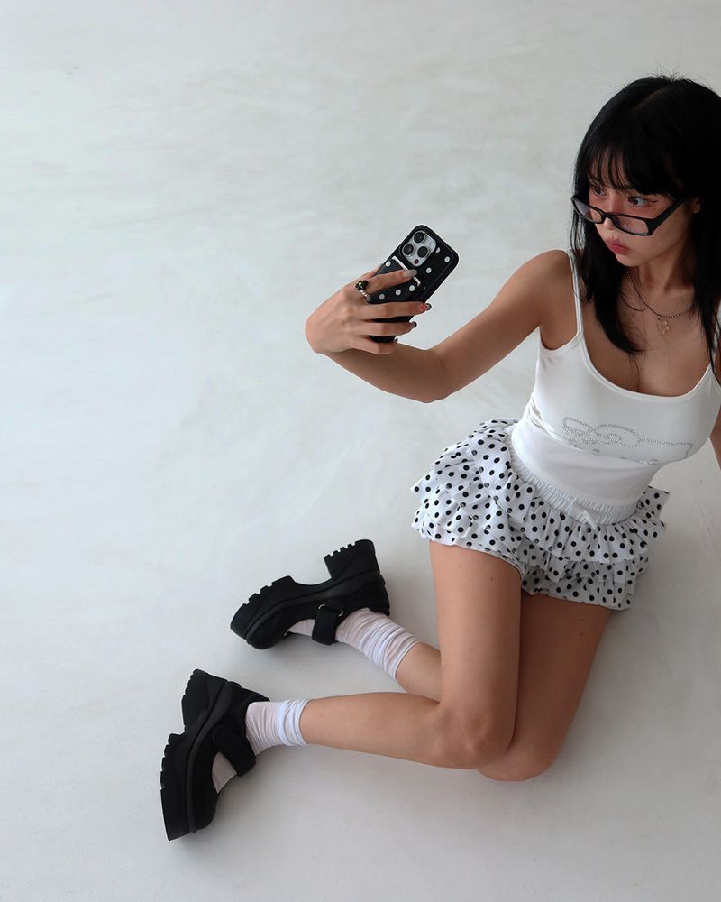 Dot dot cancan frill shorts