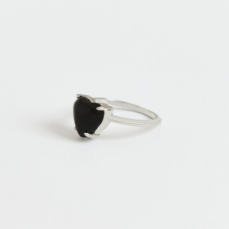 Petite Heart Ring_Black