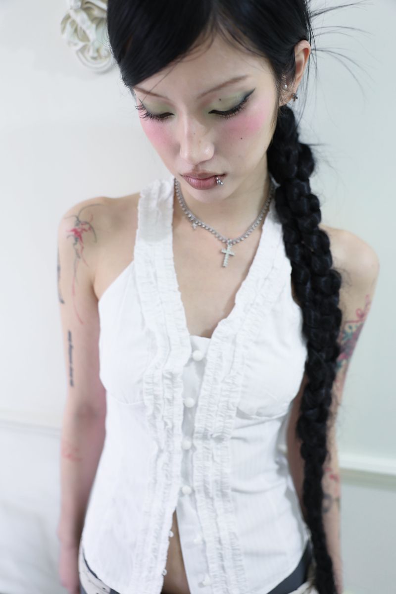 Dot cross necklace