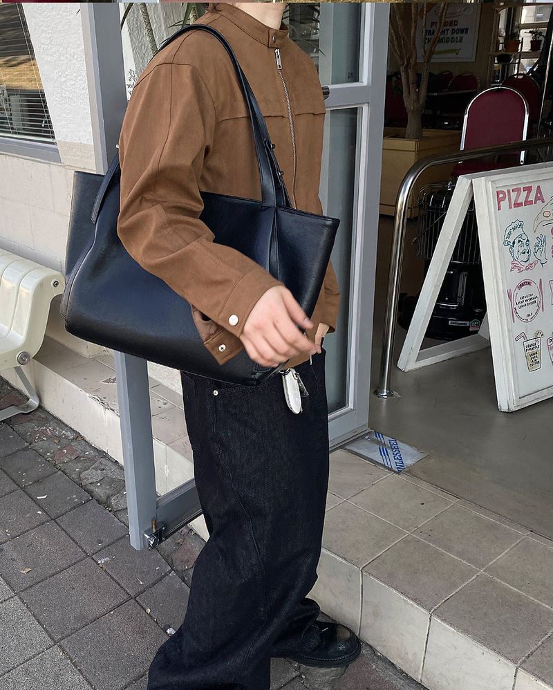 No.1107 leather tote shoulder bag