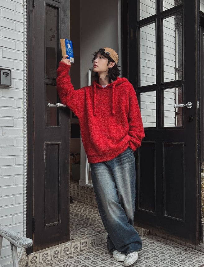 Raise Boucle Knit Hood