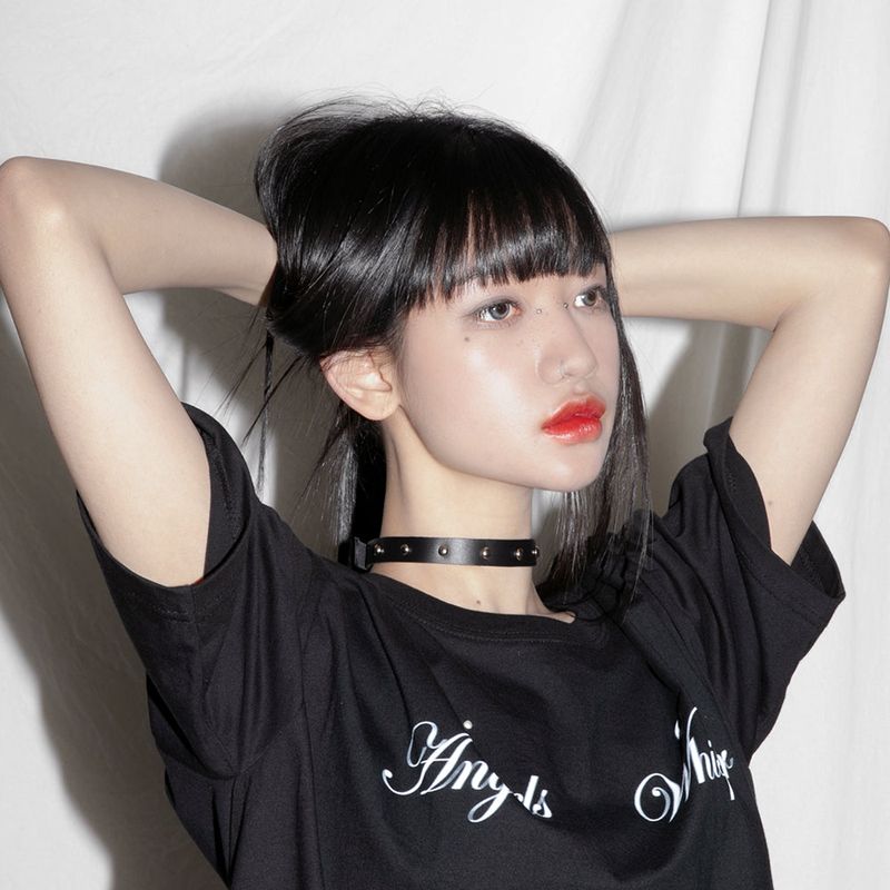 Stud Leather Choker - BLACK