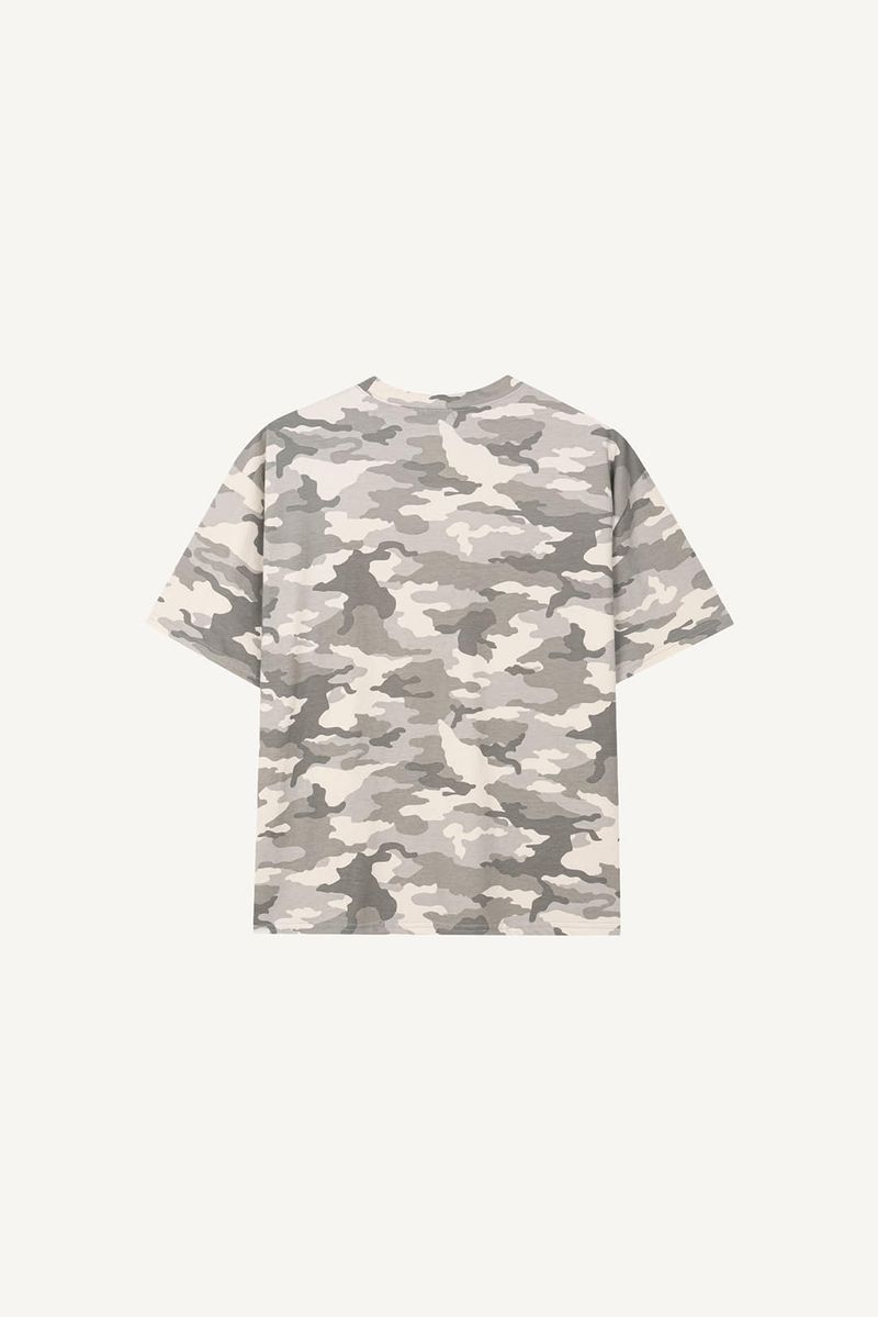 Camo print oversized t-shirt