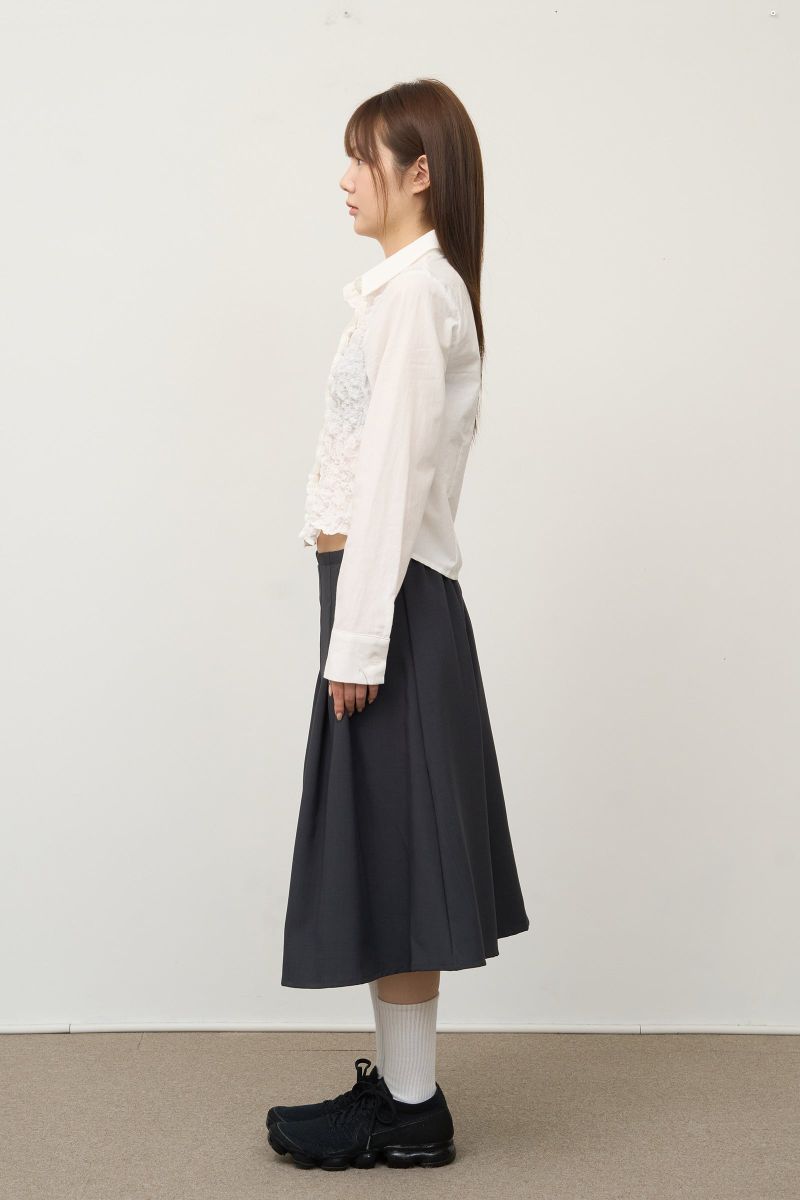 (W) Records Pleats Skirt