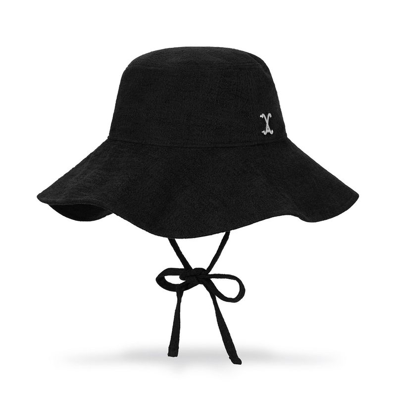 VA Curved Stud Big Visor Bucket Hat / Black