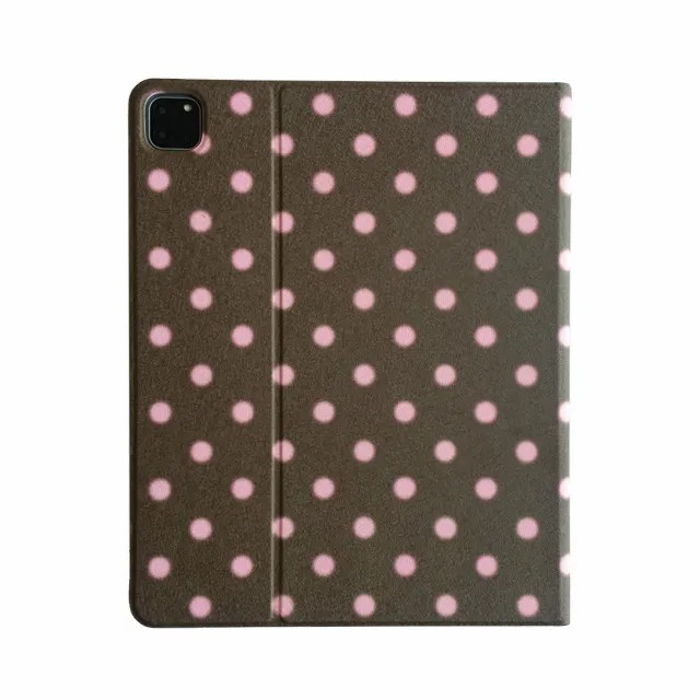 Dot brown pink ipad case