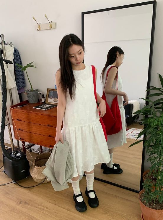 Namo Embroidered Sleeveless Long One Piece