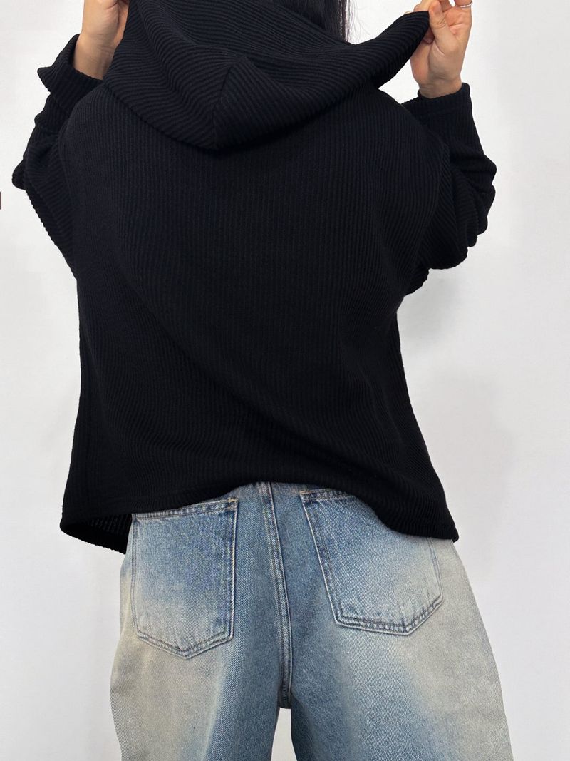 [UNISEX] BASIC OVERSIZED LOOSE BIG HOOD ZIP-UP - 2 COLOR