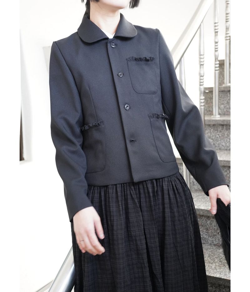 [fiebre] ruffles round collar jacket 