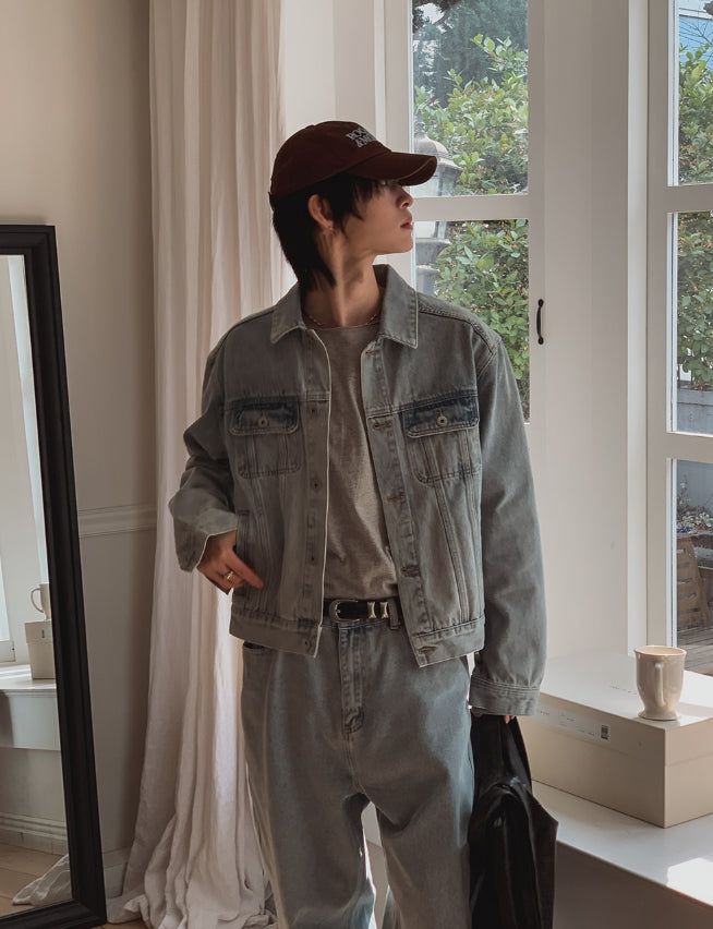 Royce Studded Denim Jacket Pants Set