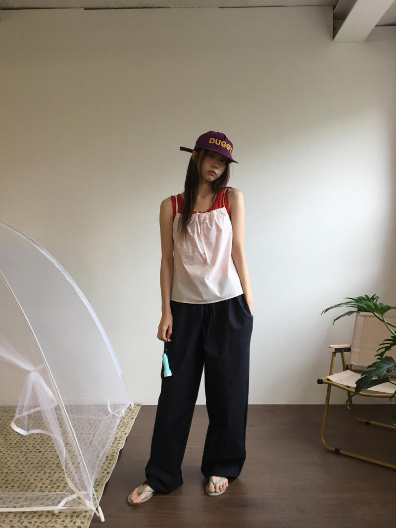 ログヘンリーネックスリーブレストップス (5color)