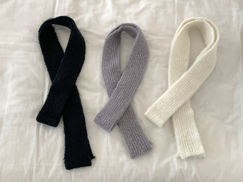 Lanpi slim knit muffler