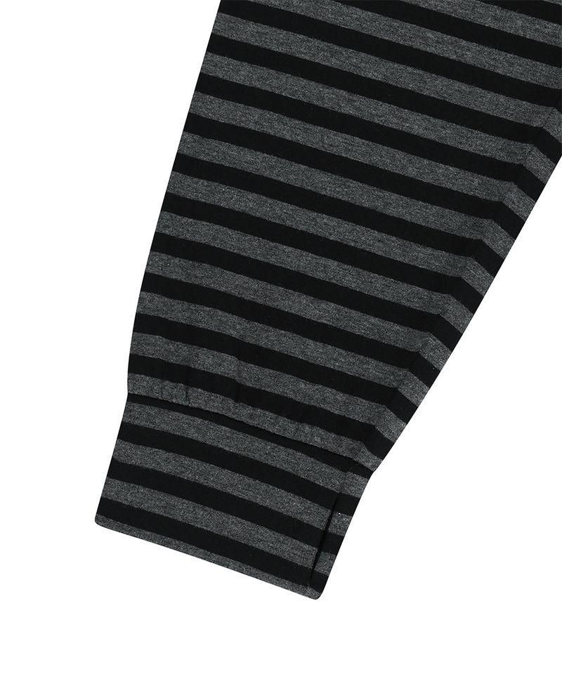 STRIPE PRESENT ONE SHOULDER LS TEE