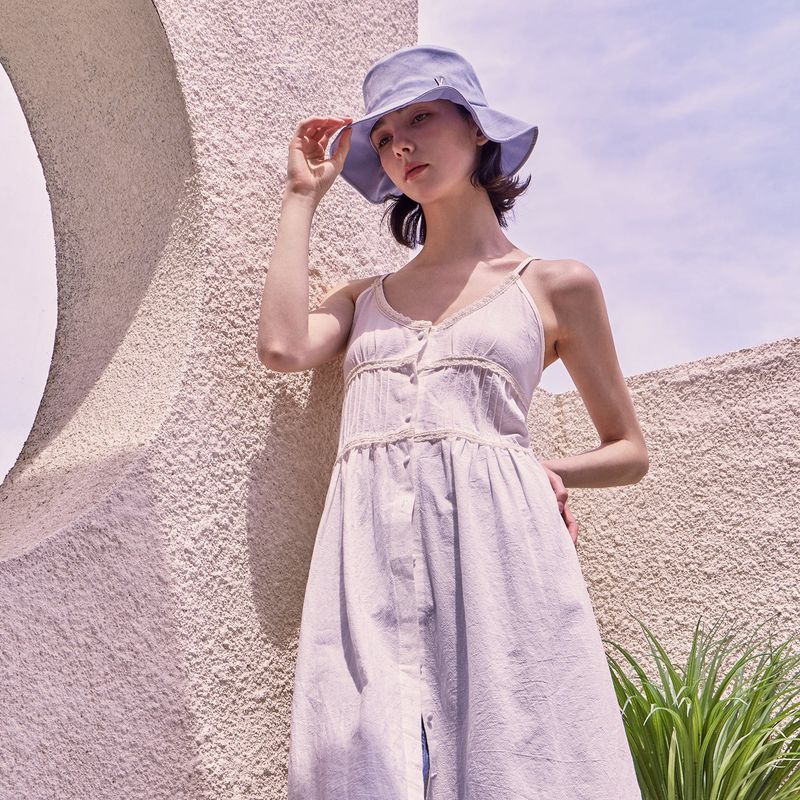 VA Stud Frill Bucket Hat / Sky