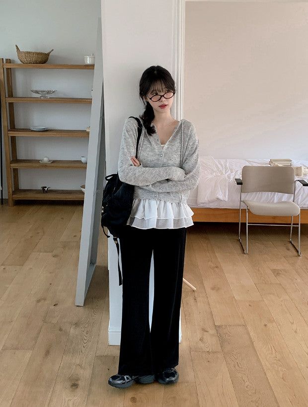 #Daily Rib Wide Training Pants (2color)