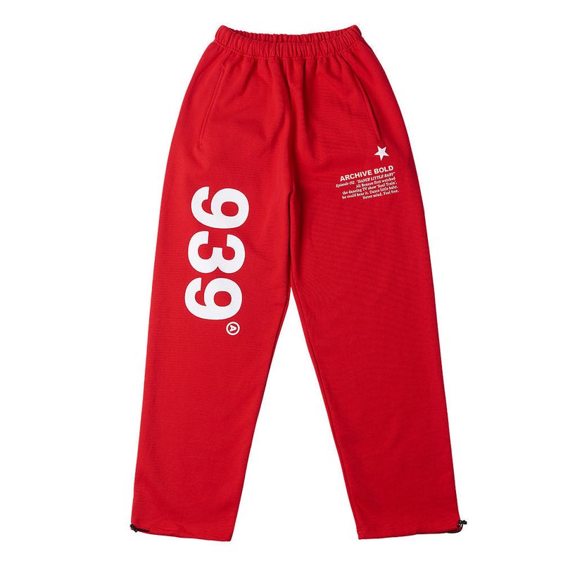 939 LOGO SWEAT PANTS (DEEP RED)