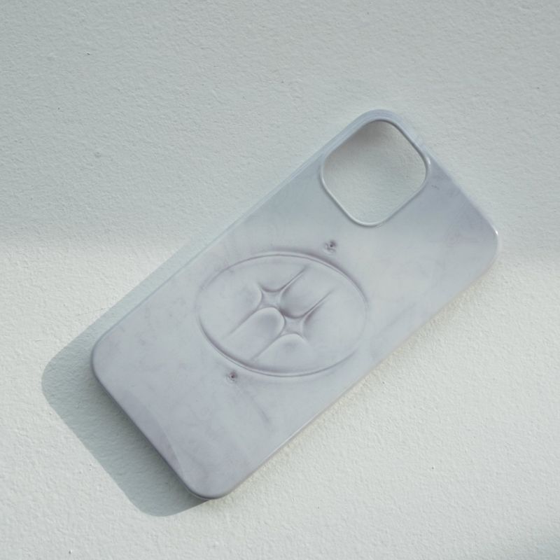 [MADE] grayish logo hard phone case (glossy)
