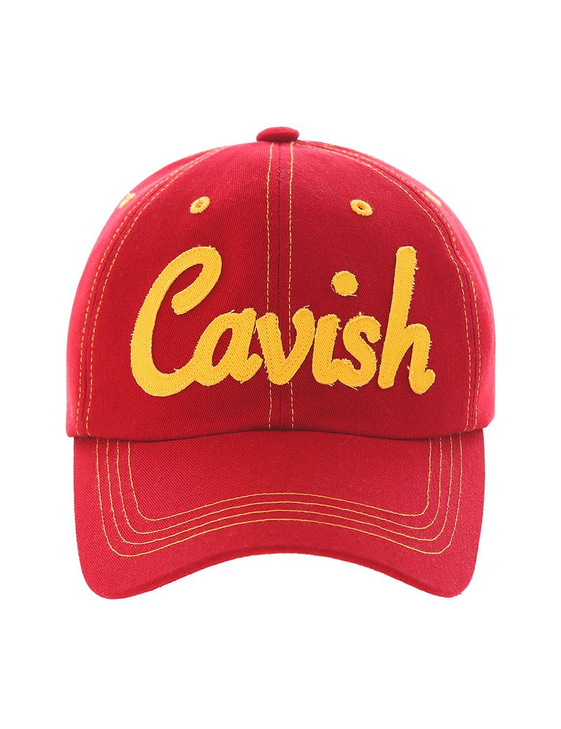 cavish（カビシ）の「STITCH POINT SCRIPT LOGO CAP RED(CV2CFUAB21A)（Hats）」