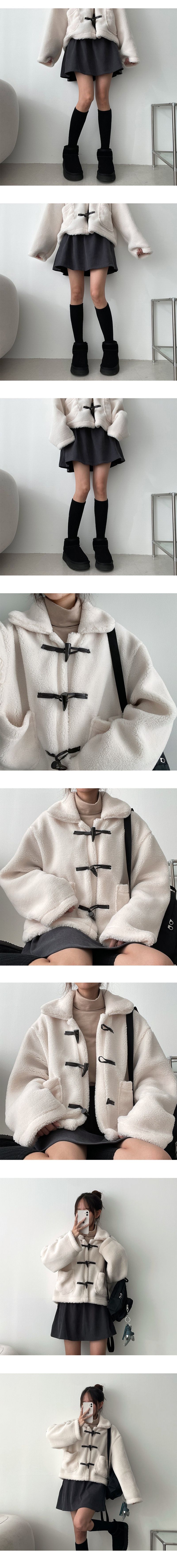 [Mink wool] Elive wool tteokbokki coat jacket