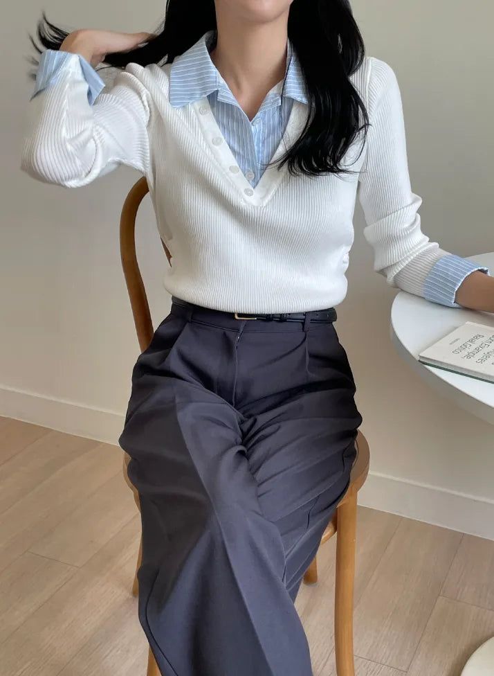 Ask Pintuck Wide Slacks
