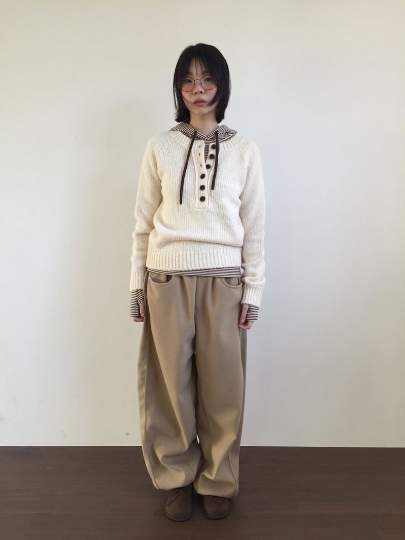 Lambswool alpaca knit (4color)
